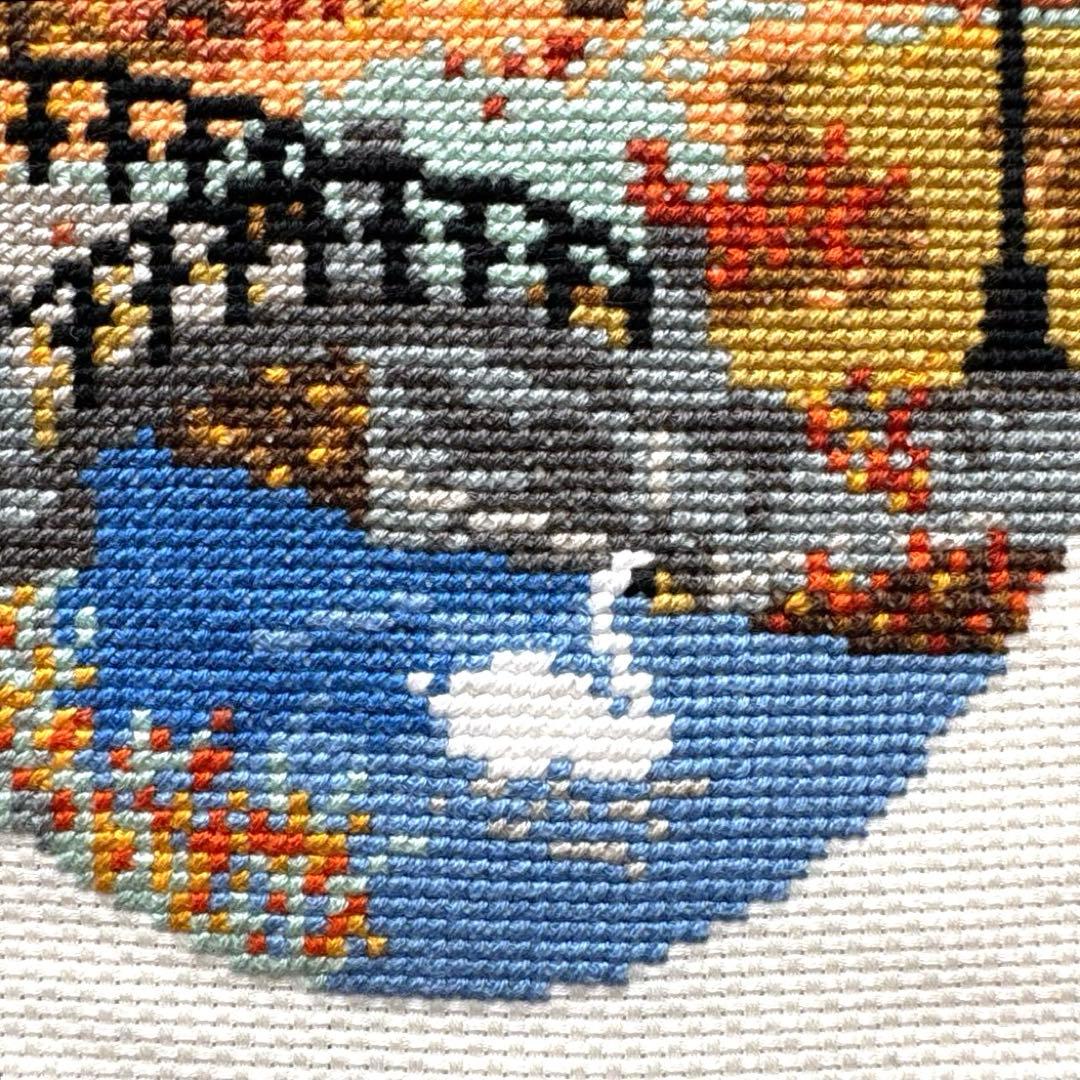 四季の風景　クロスステッチ完成品