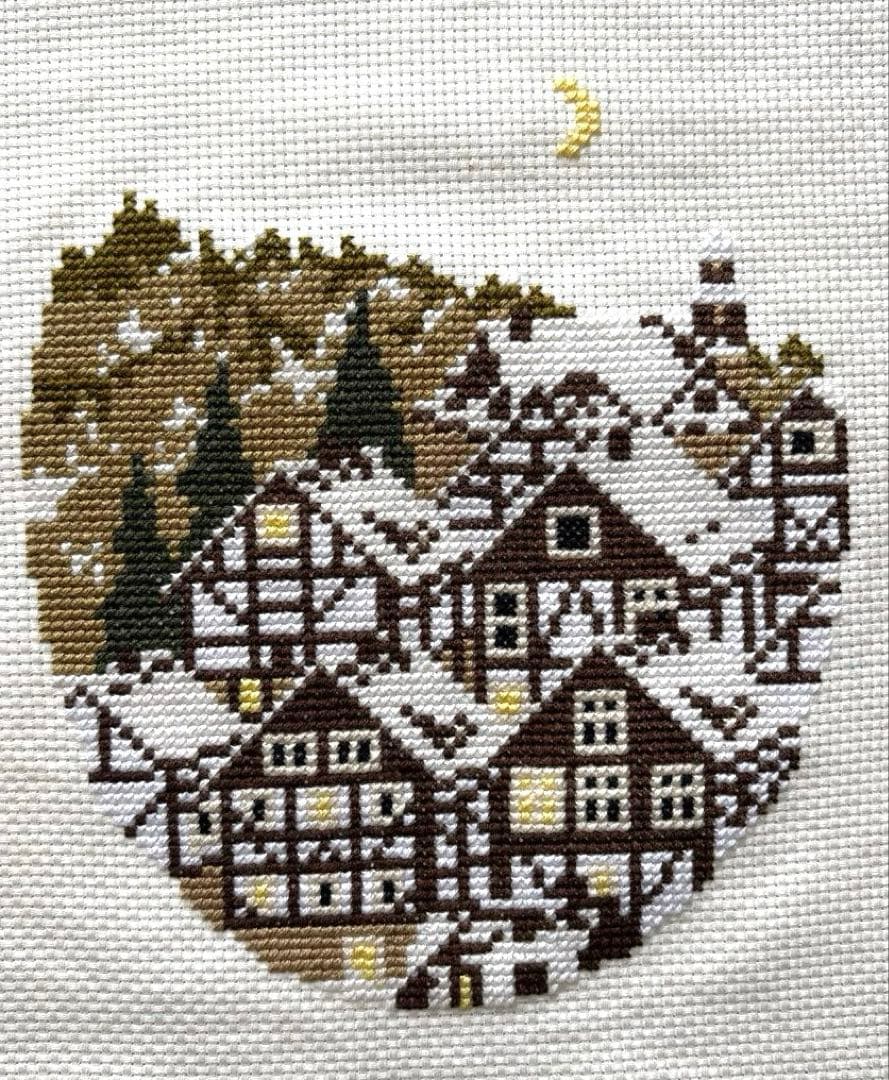 四季の風景　クロスステッチ完成品