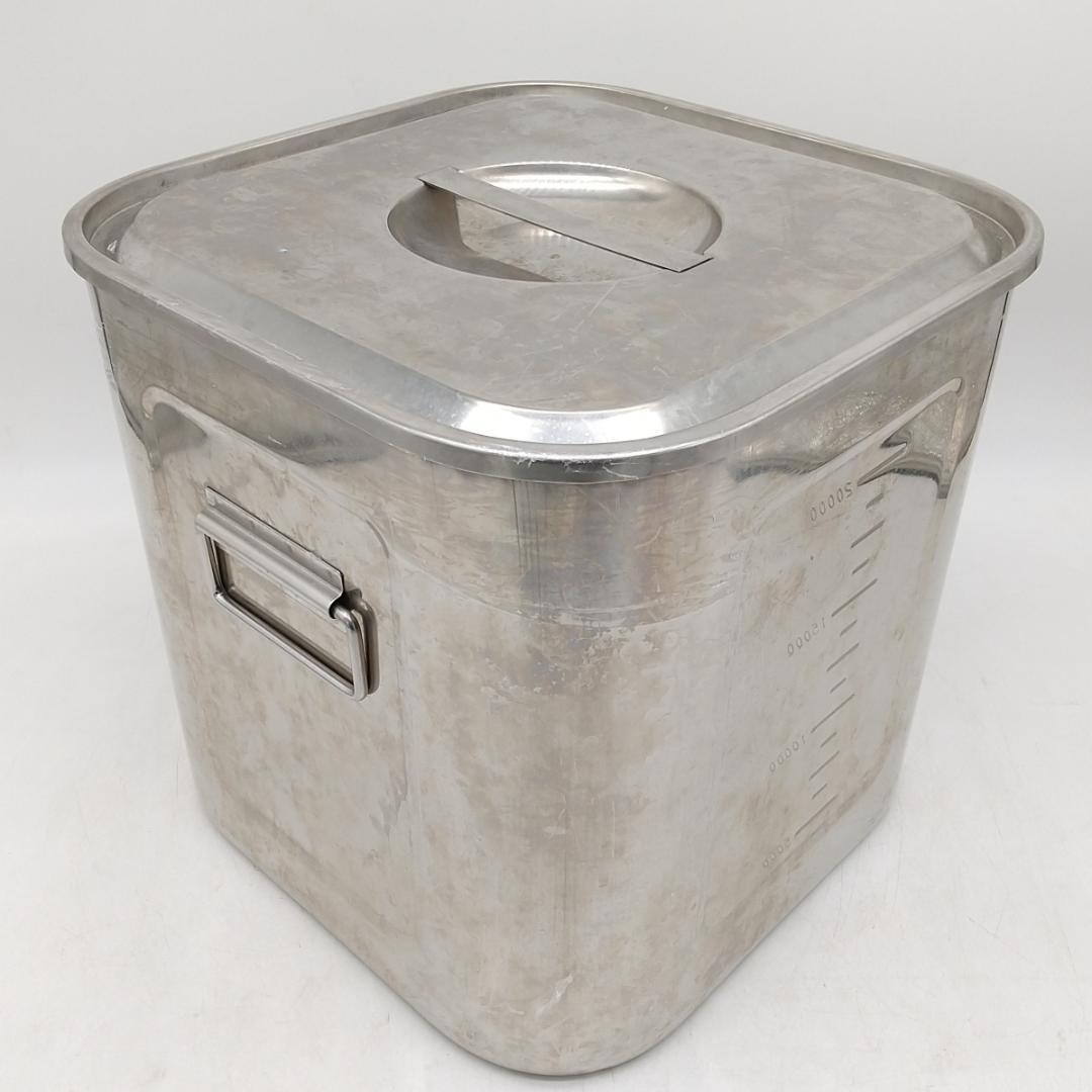 3104番 型角 キッチンポット 蓋付き ステンレス製 3個セット