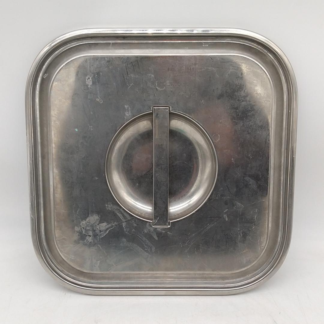 3104番 型角 キッチンポット 蓋付き ステンレス製 3個セット