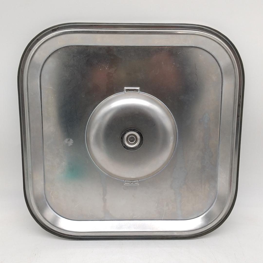 3104番 型角 キッチンポット 蓋付き ステンレス製 3個セット