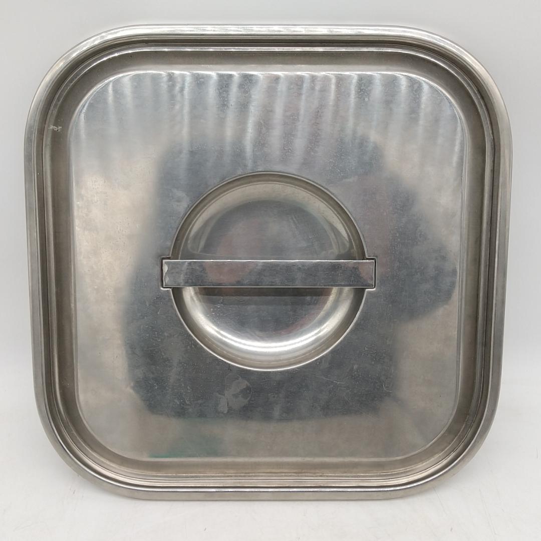 3104番 型角 キッチンポット 蓋付き ステンレス製 3個セット