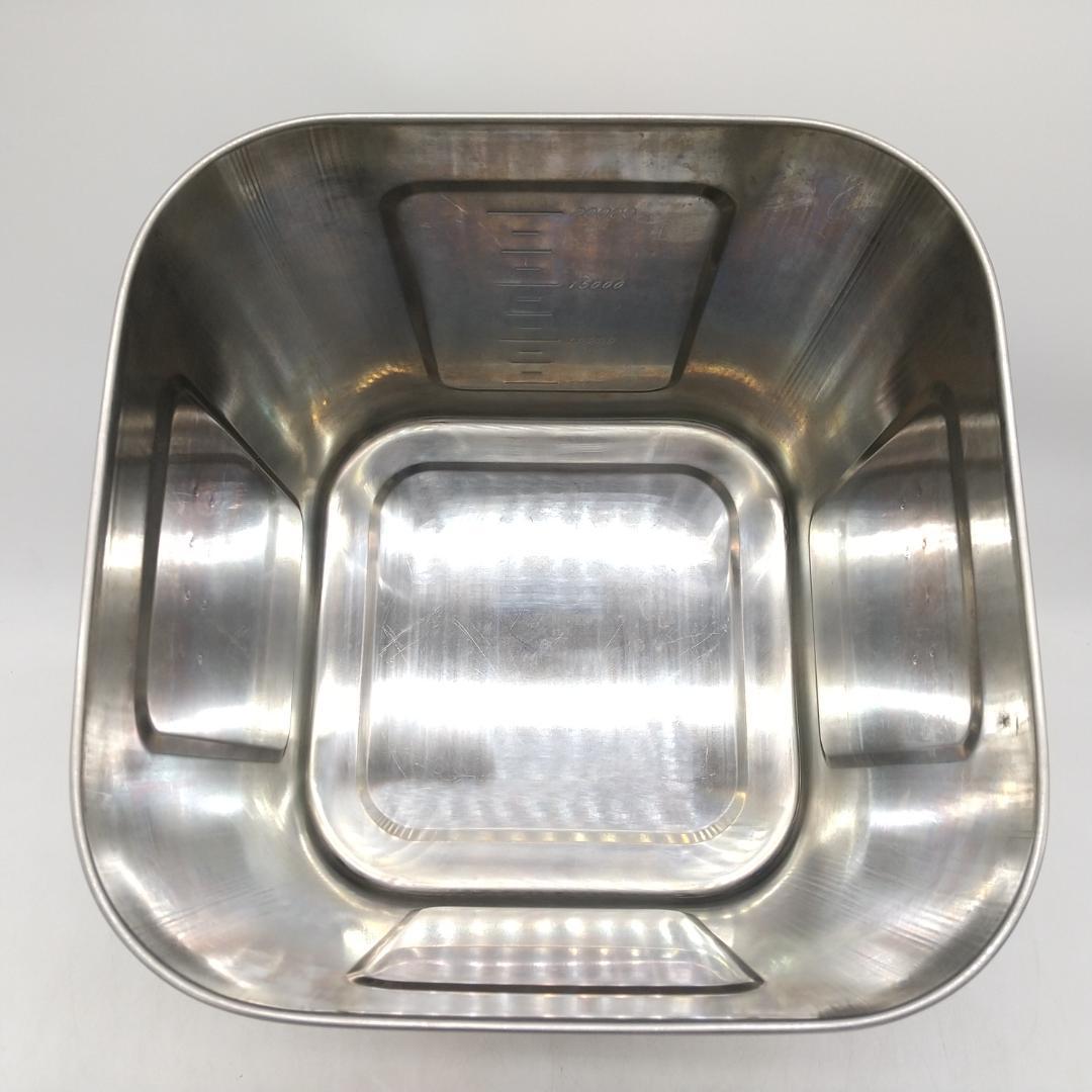 3104番 型角 キッチンポット 蓋付き ステンレス製 3個セット