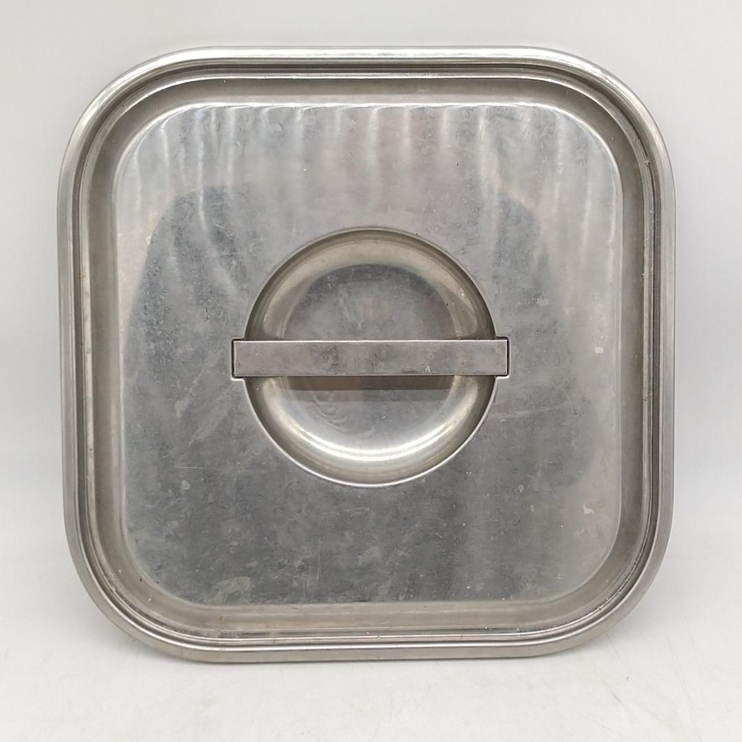 3104番 型角 キッチンポット 蓋付き ステンレス製 3個セット