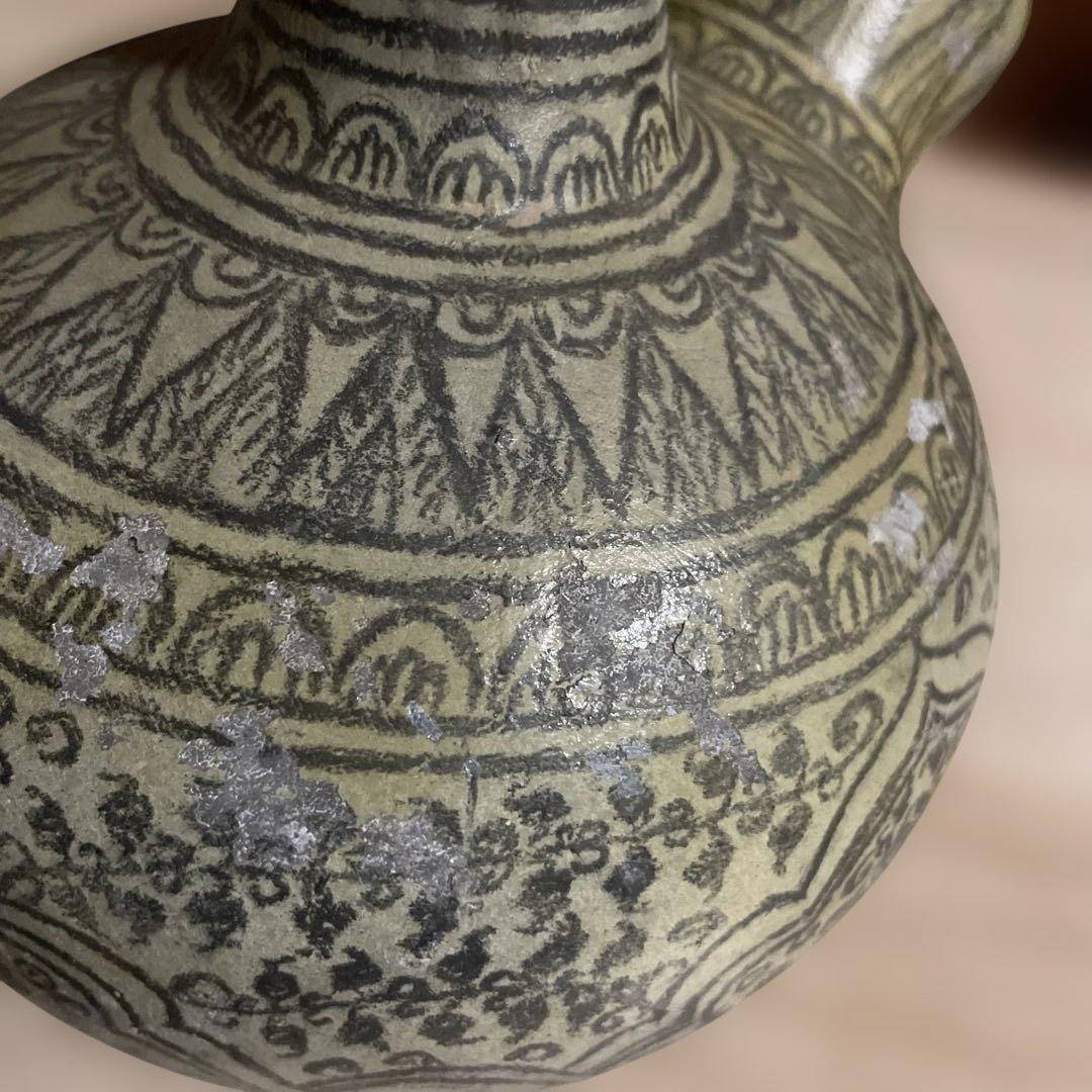 スンコロク　乳瓶　箱なし　全体的に補修あり