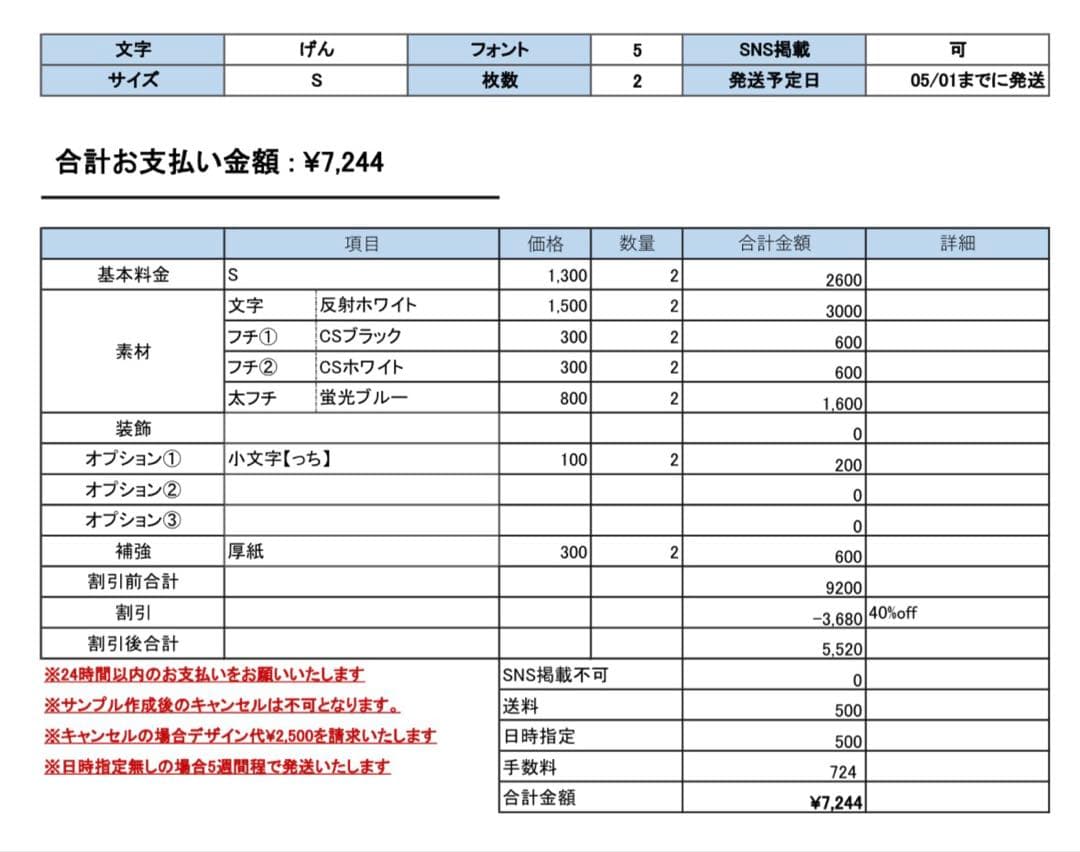 mtdページ♡うちわ文字 ネームボード 連結文字 オーダー
