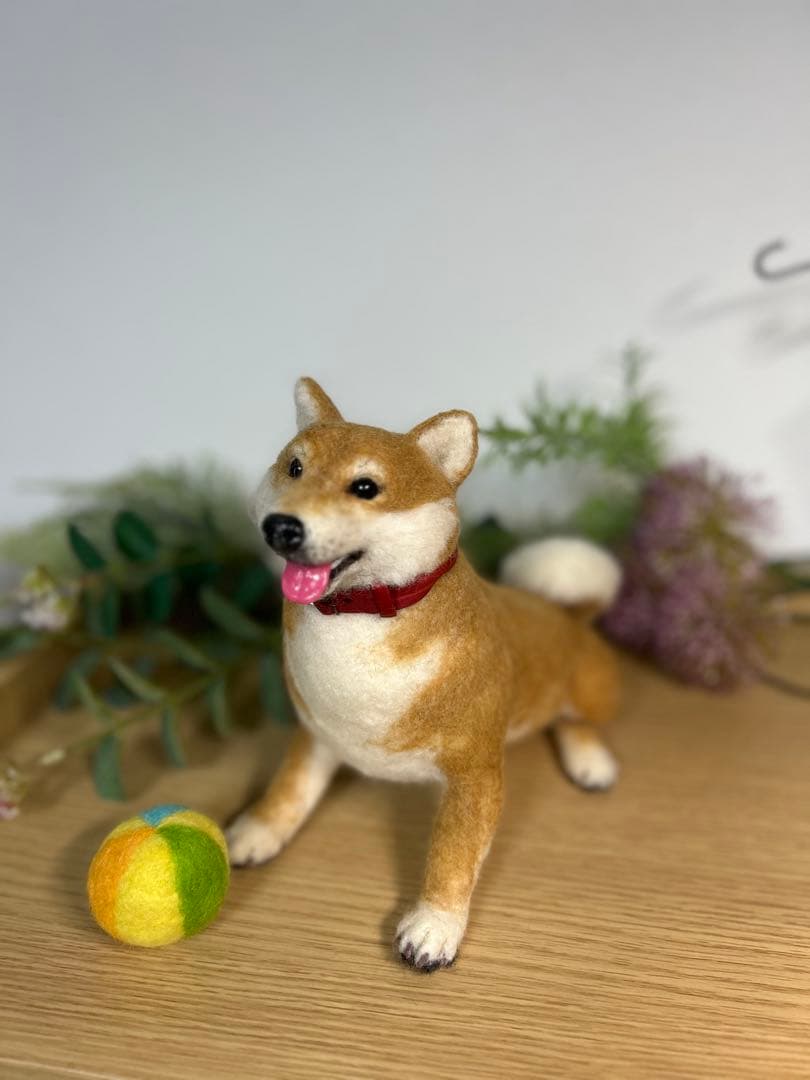 羊毛フェルト　犬　柴犬