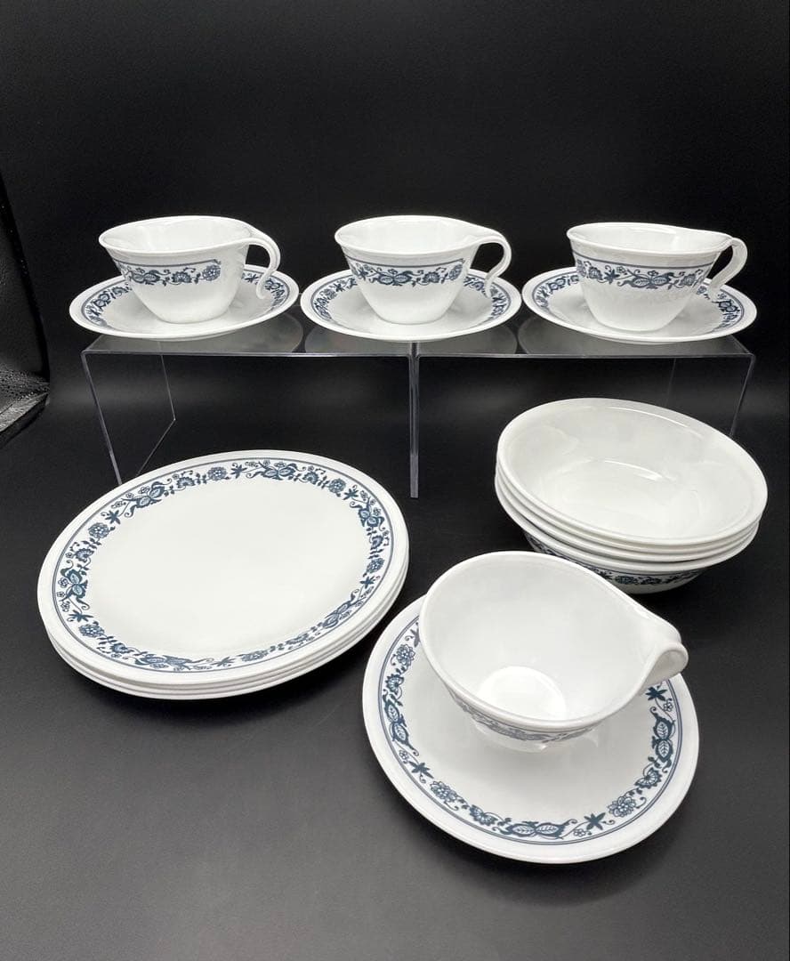 corelle コレール　ブルーオニオン　オールドタウンブルー　3種類　4セット