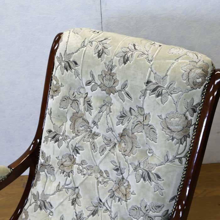 イタリア ロッキングチェア 木製 完成品 金華山ベージュ