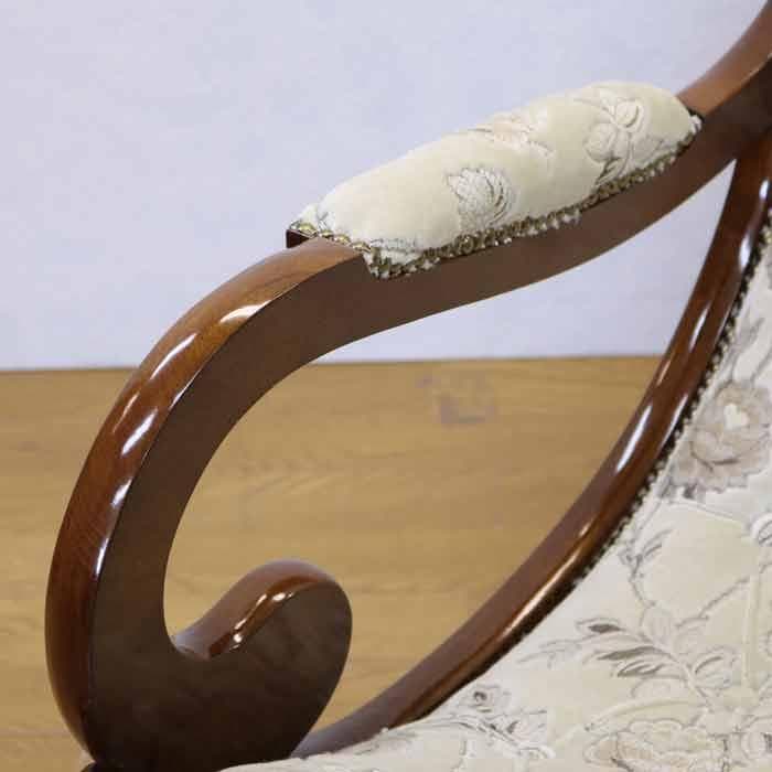 イタリア ロッキングチェア 木製 完成品 金華山ベージュ