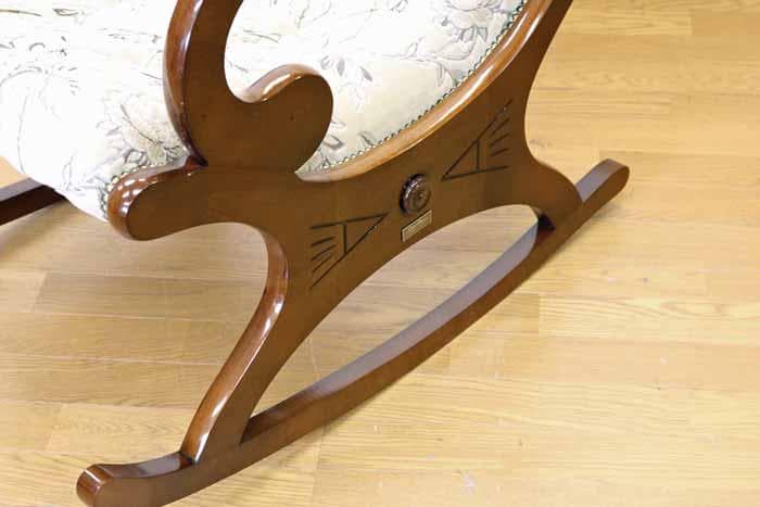イタリア ロッキングチェア 木製 完成品 金華山ベージュ