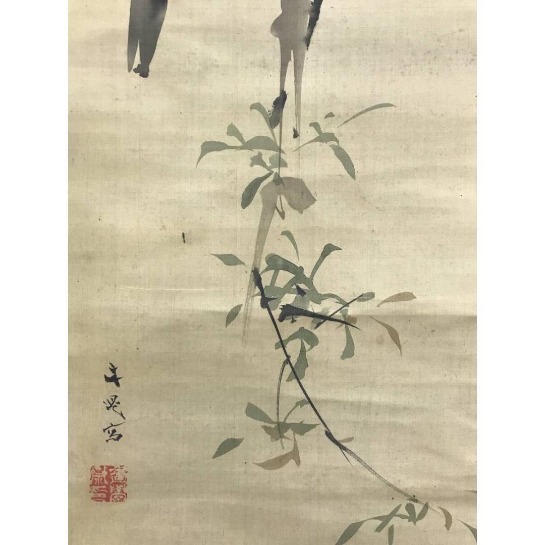 模写/谷文晁/花鳥図/掛軸☆宝船☆AL-20