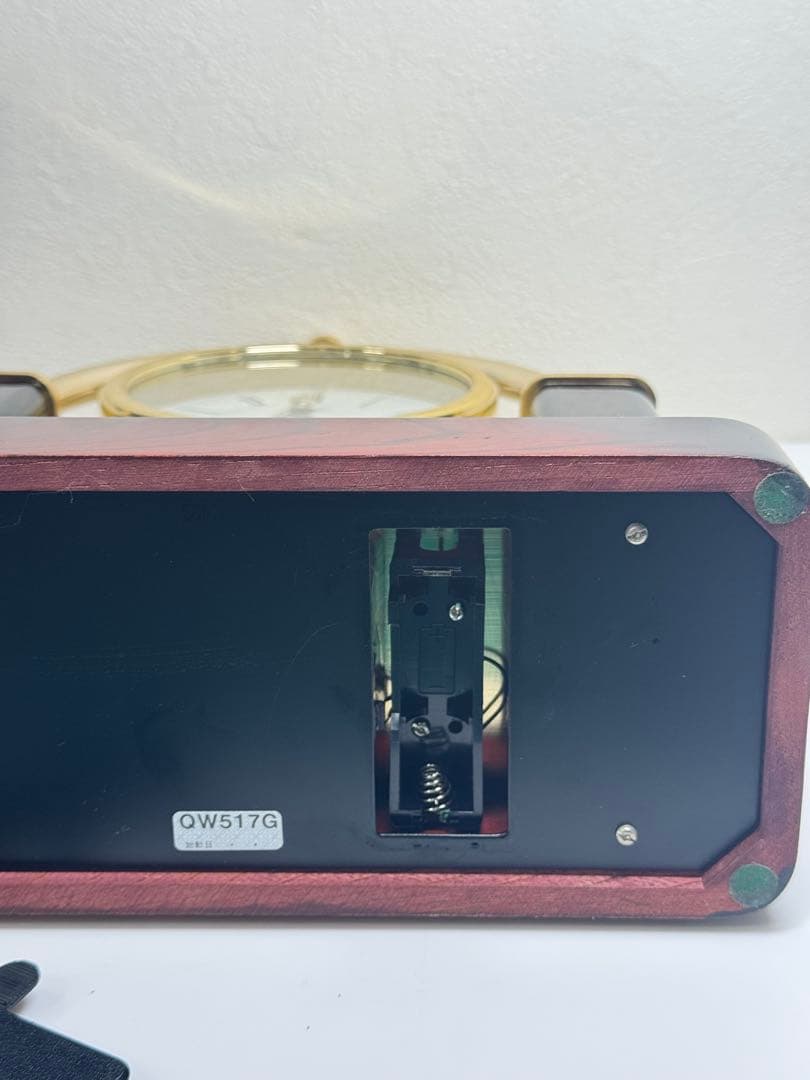 SEIKO セイコー 置時計 QW517G クオーツ 回転飾付 インテリア時計