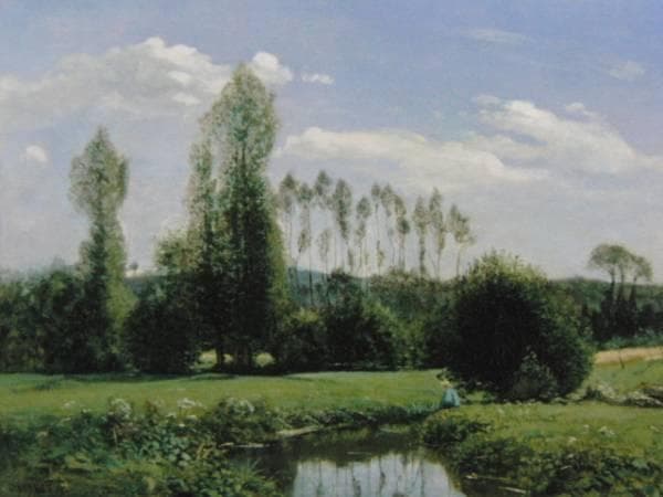 クロード・モネ、「ルエルの眺め」、希少な画集より、新品高級額・額装付