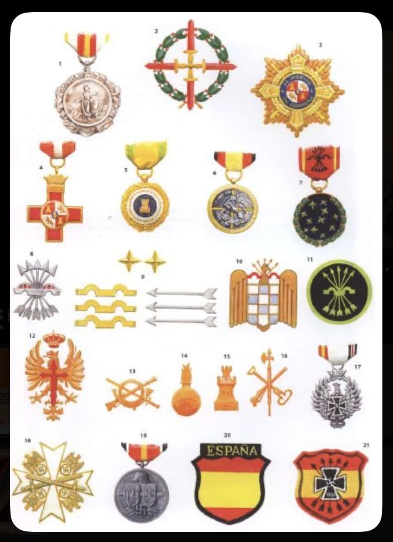 2345a。1944’s★スペイン義勇兵ブルー／アズール師団★退役メダル