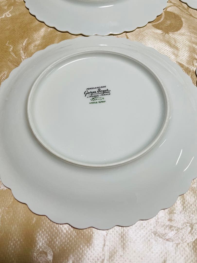 4枚セット♦︎レア　ジョルジュボワイエ　Limoges デザートプレート　食器　皿
