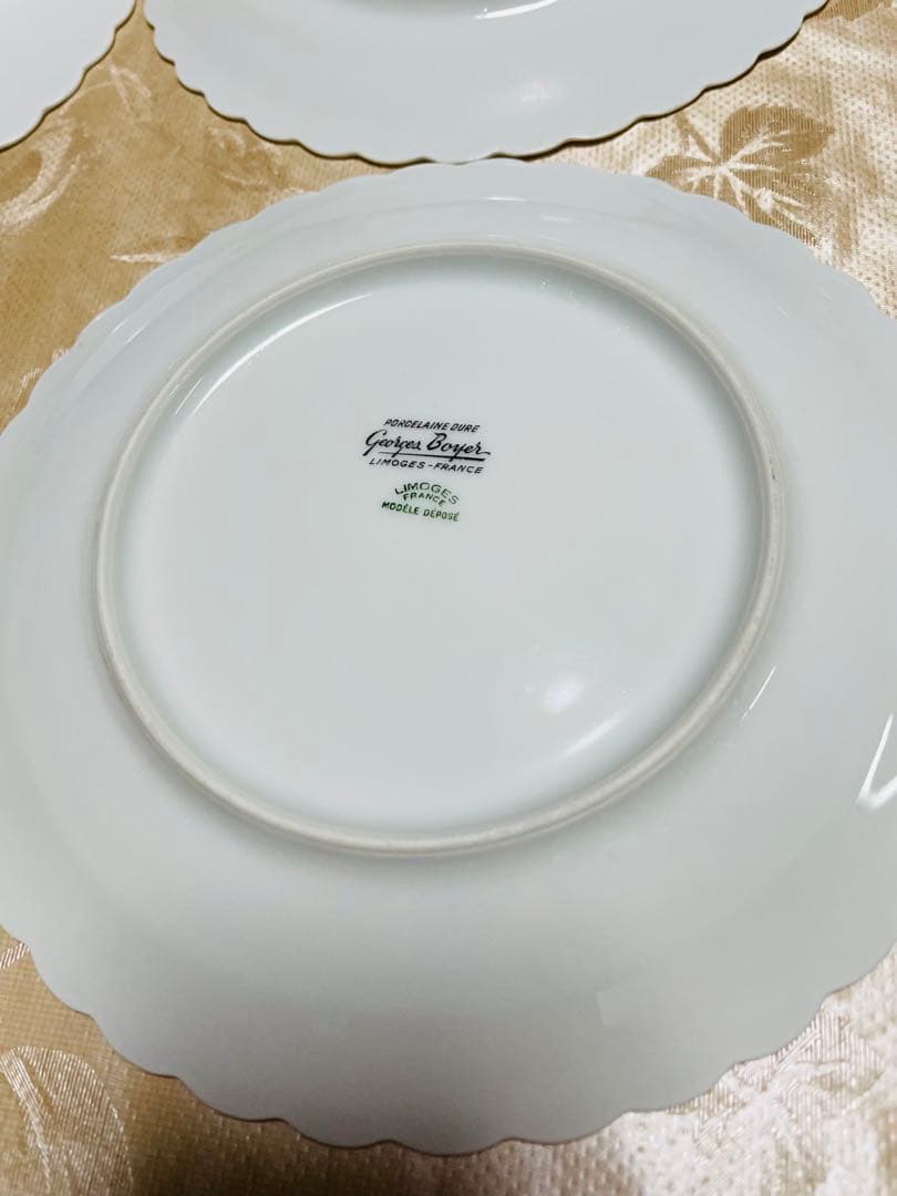 4枚セット♦︎レア　ジョルジュボワイエ　Limoges デザートプレート　食器　皿
