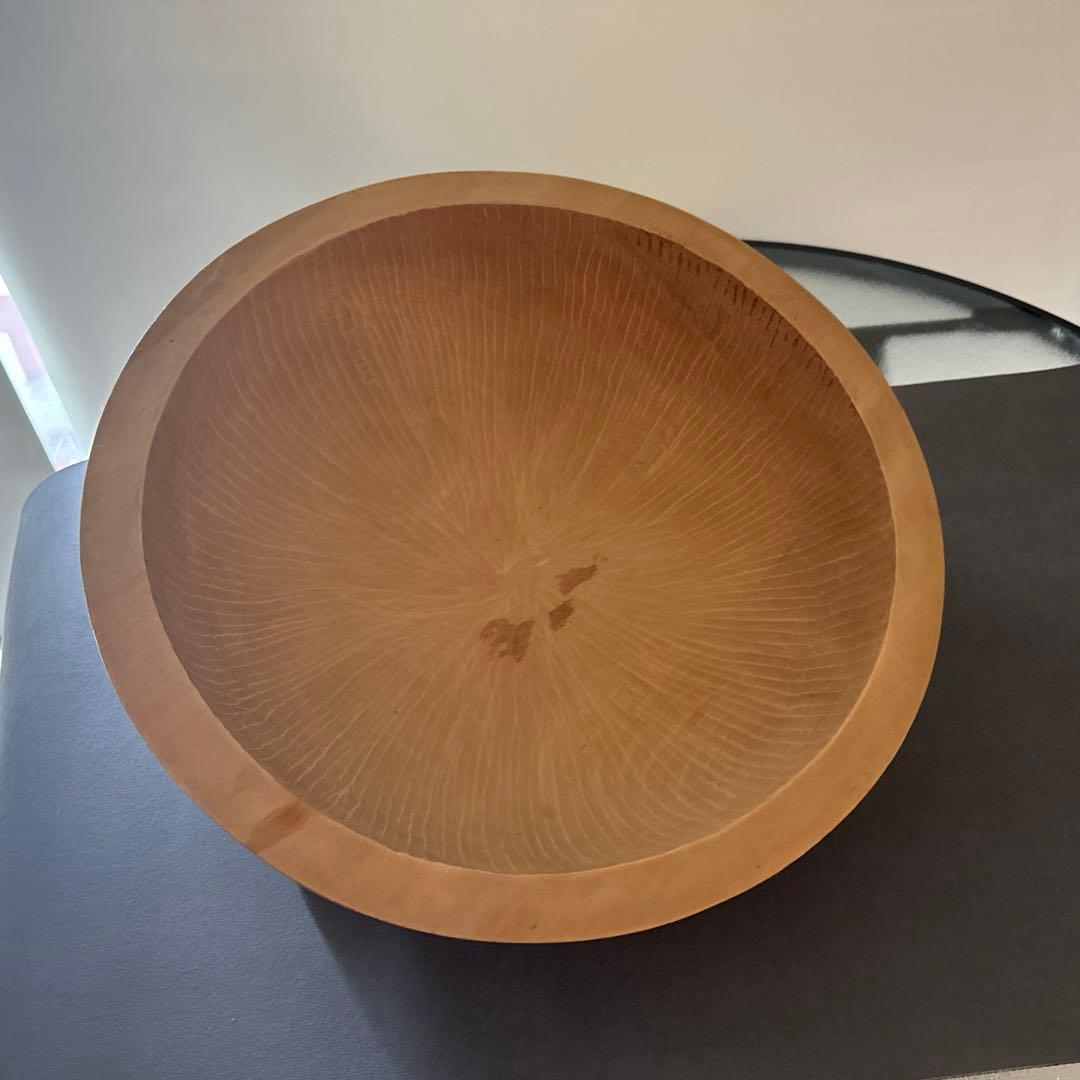 天然無垢こね鉢　秋山彫42㎝