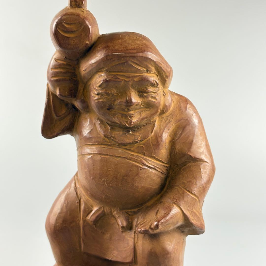 仏教美術　名工　片岡静観作　大国主　在銘　仏像