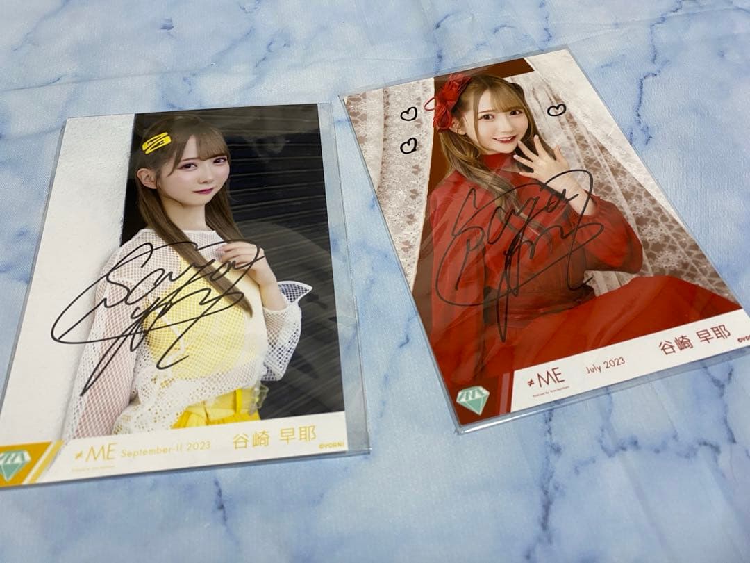 谷崎早耶 ≠ME ノイミー 生写真 直筆 ミニフォト 缶バッジ アクスタ