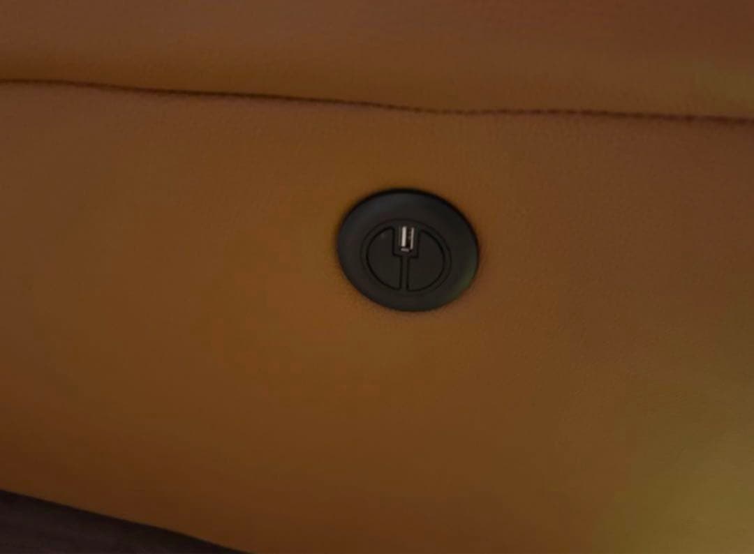 ニトリ　2人用電動リクライニングソファ　厚革　キャメル