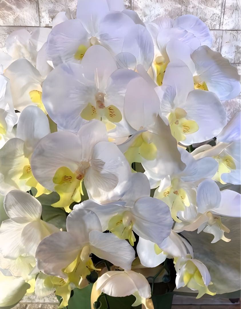 光触媒　人工観葉植物　ウォールグリーン　フェイクグリーン　胡蝶蘭6133@j