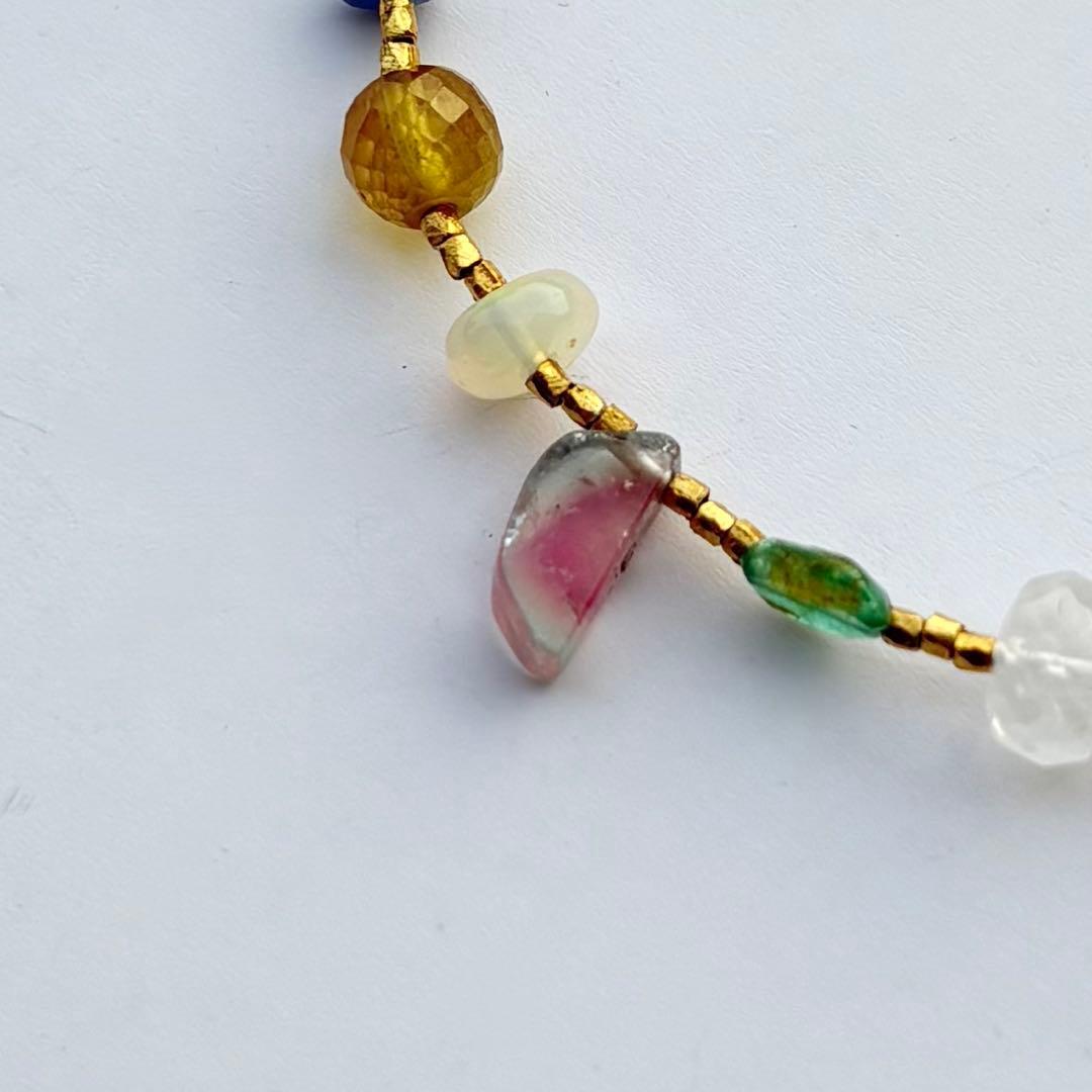 天然石のカレンシルバーブレスレット