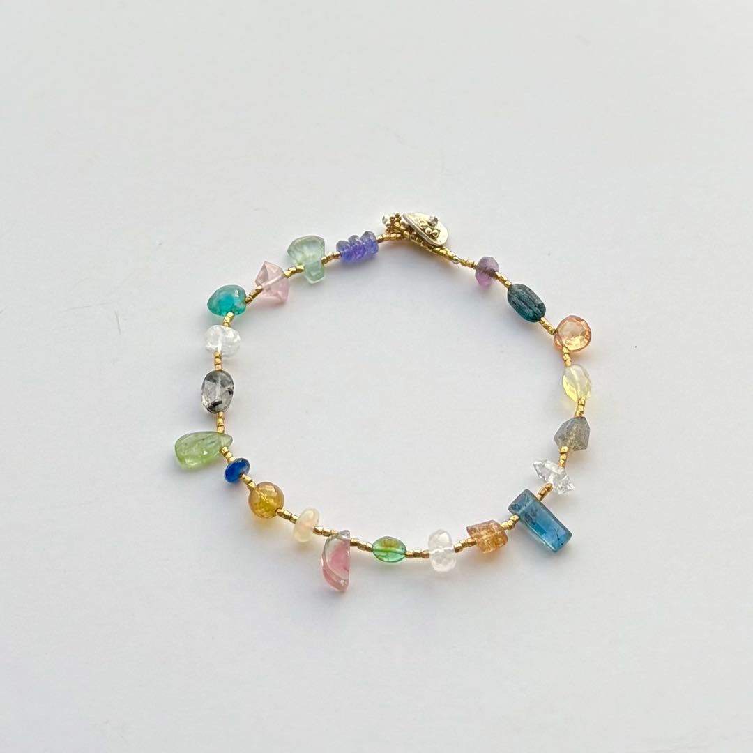 天然石のカレンシルバーブレスレット