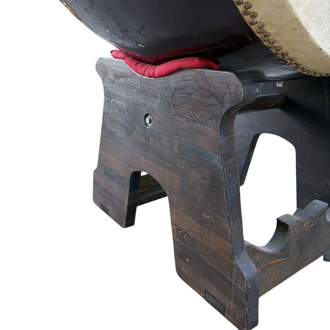 超希少 超特大 和太鼓 長胴太鼓 打面二尺八寸 85cm 演奏台付