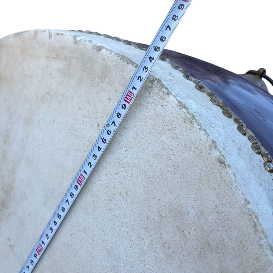 超希少 超特大 和太鼓 長胴太鼓 打面二尺八寸 85cm 演奏台付