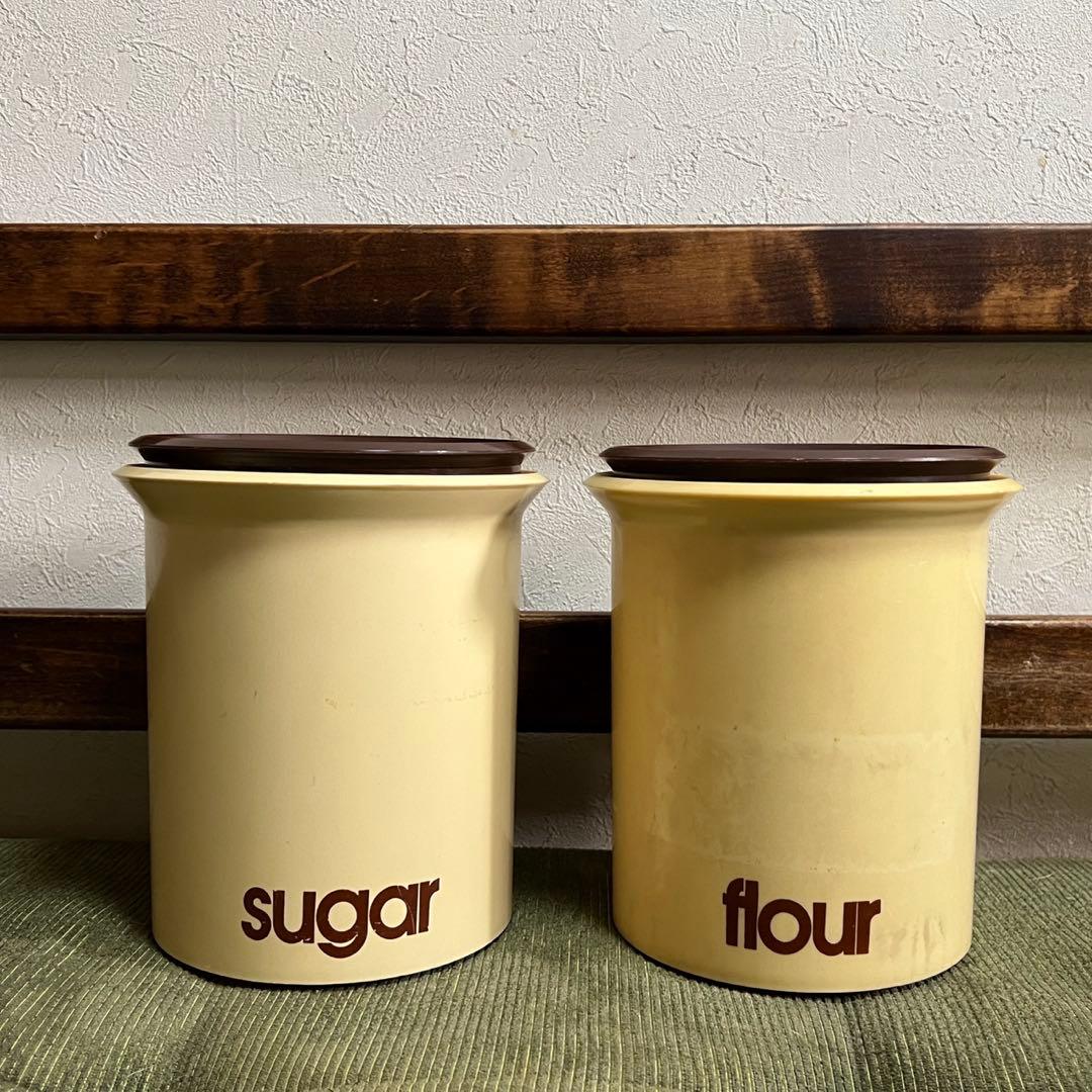 ビンテージ　70年代頃　キャニスター　USA プラスチック製