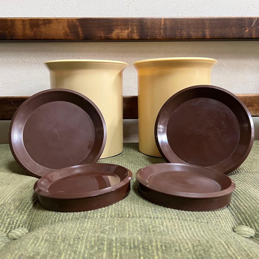 ビンテージ　70年代頃　キャニスター　USA プラスチック製