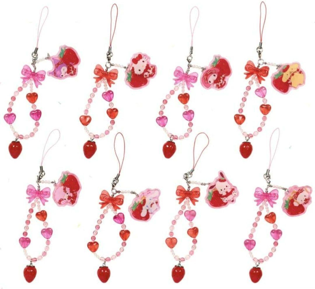 新品　サンリオ　いちご新聞50周年 シークレットストラップ　コンプリート