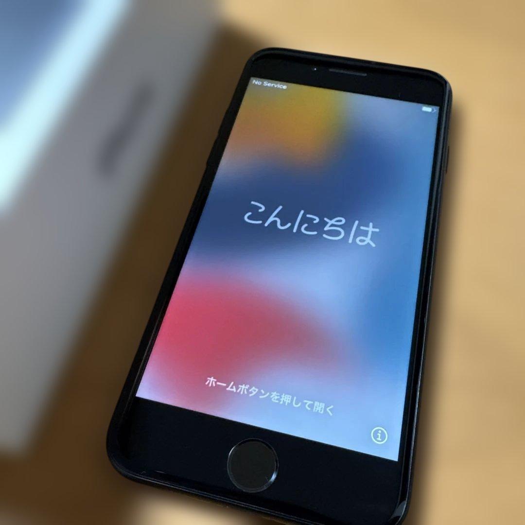 iPhone7 128GB SIMフリー　マットブラックバッテリー81% 箱あり