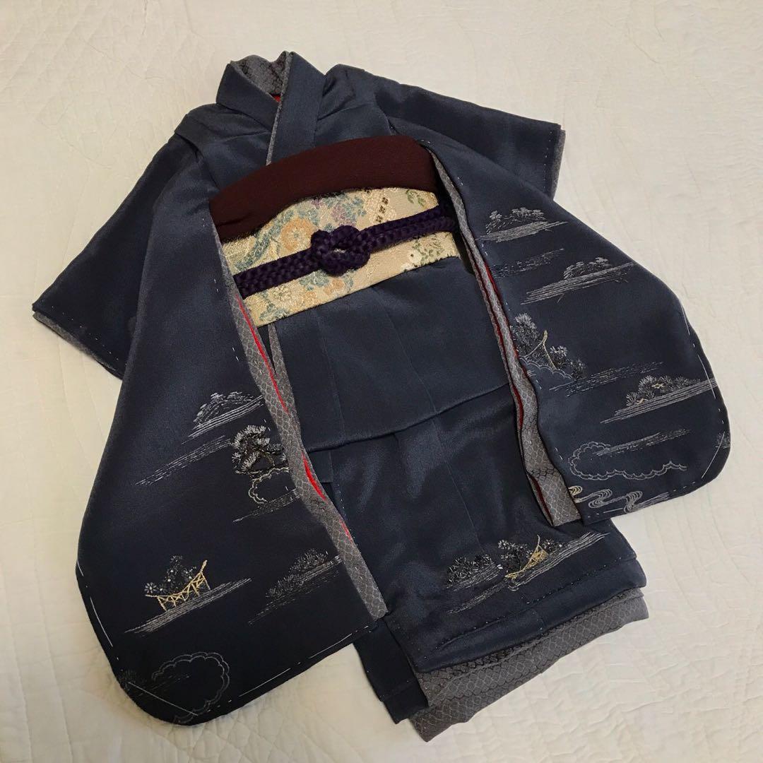 ＊ 市松人形 12号 アンティーク 着物 帯 ＊ 明治