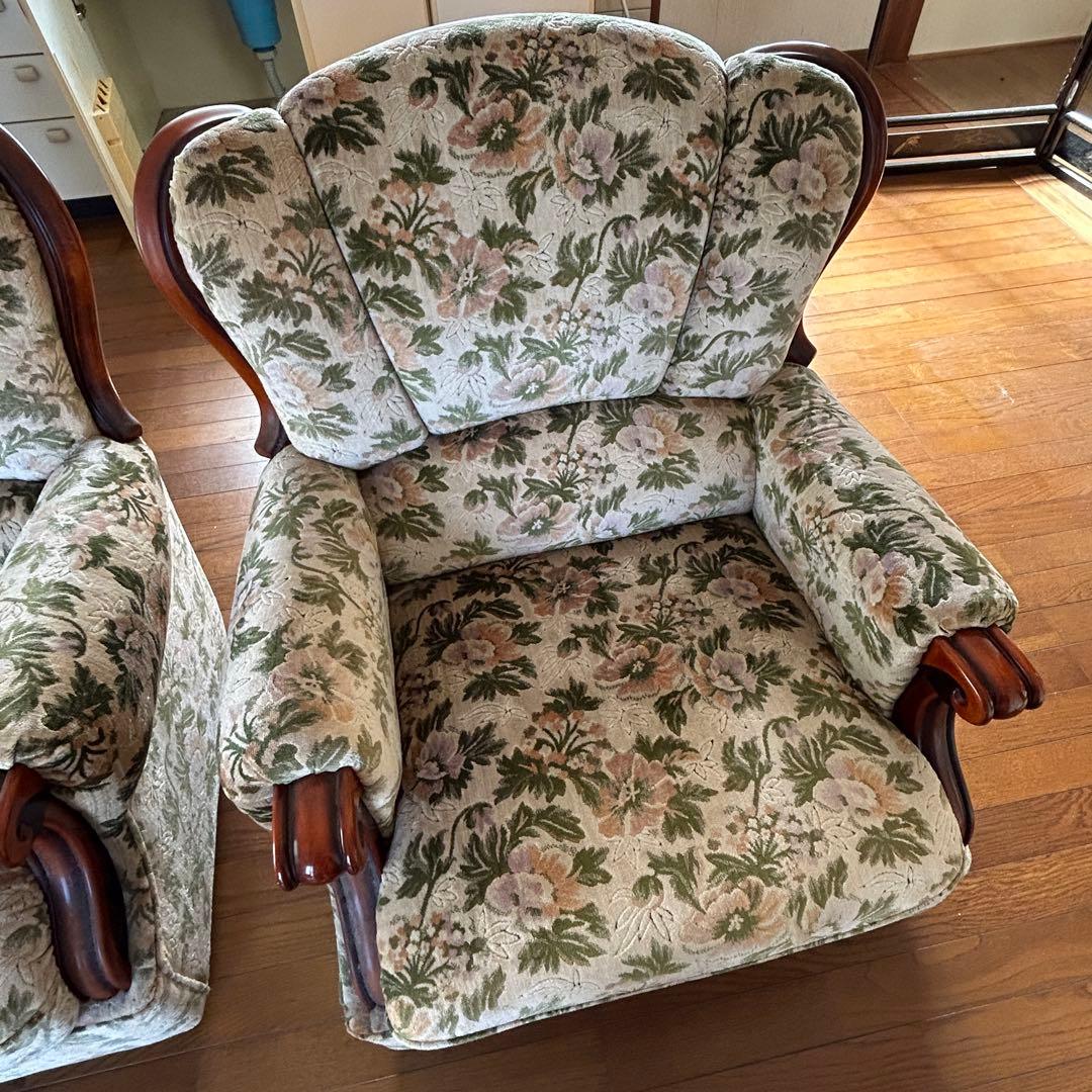 クラシック アームチェア 1人掛けソファA【セット割引有り】昭和レトロ