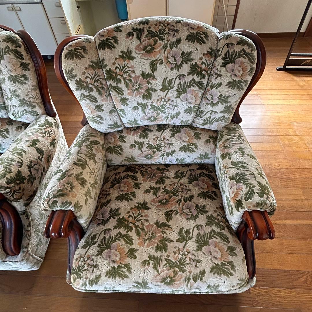 クラシック アームチェア 1人掛けソファA【セット割引有り】昭和レトロ