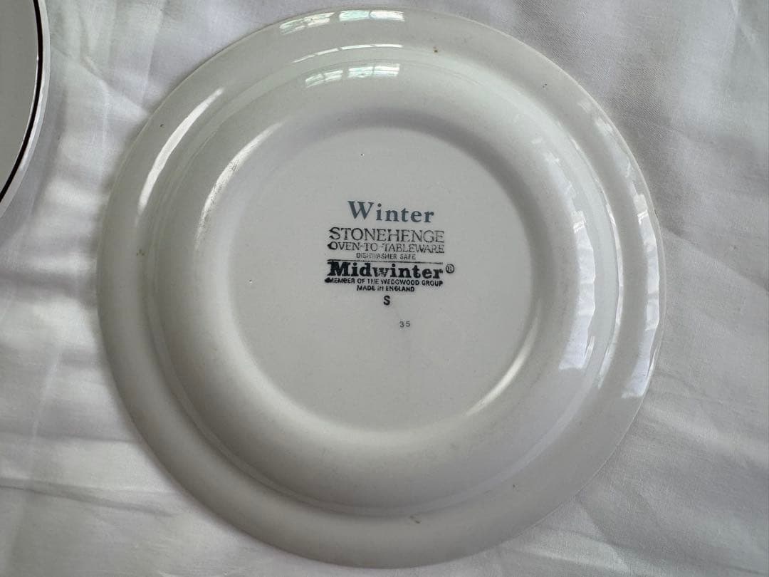 ミッドウィンター　Winterパターン　Embossed（型押し）花柄エンボス皿