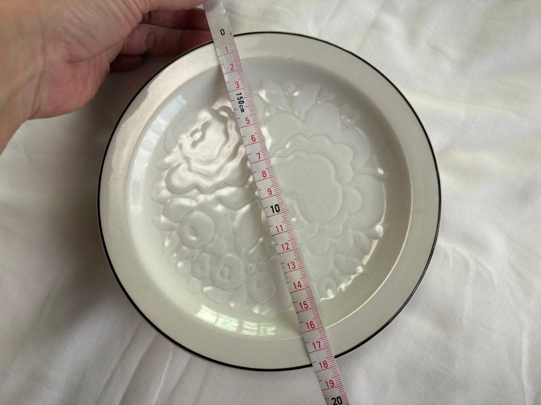 ミッドウィンター　Winterパターン　Embossed（型押し）花柄エンボス皿