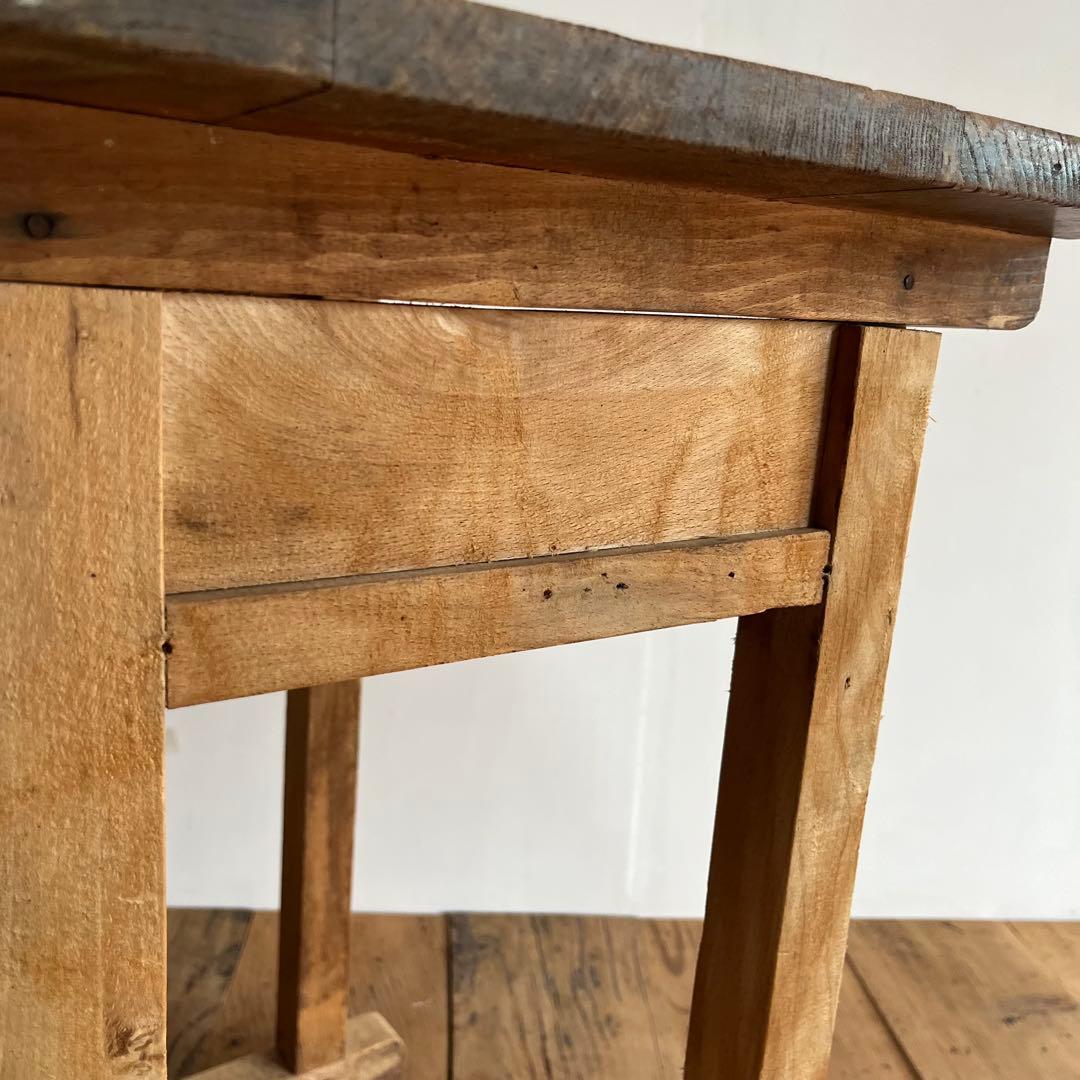 アンティーク サイドテーブル シャビー 無垢材 希少 z801