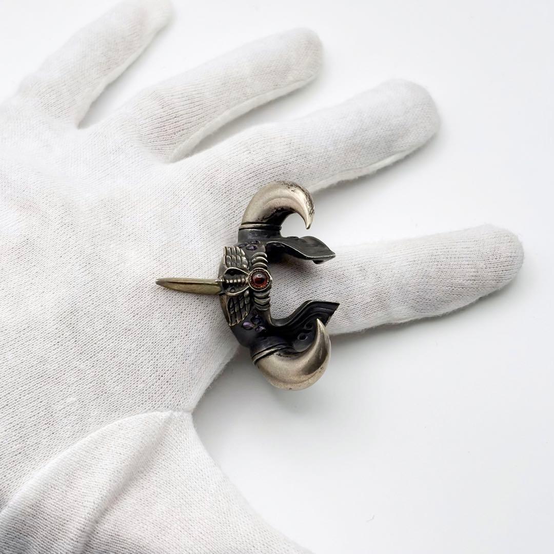 北斗の拳 ラオウ 兜 シルバー リング 27号 ガーネット アメジスト