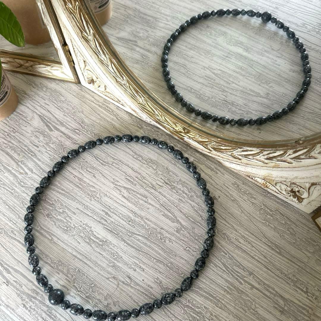 【再販不可・完全一点】14mm陰陽親玉 遠野霊石×黒遠野霊石 特別仕様ネックレス