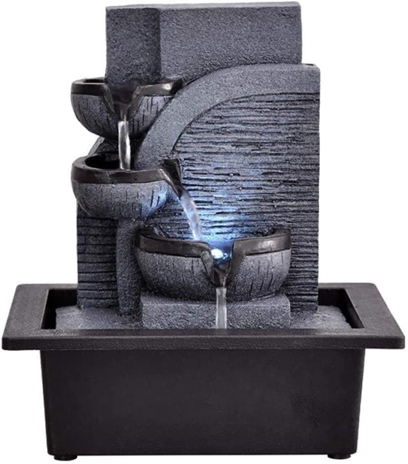 インテリア卓上噴水 シンプルな樹脂卓上噴水噴水風水噴水ギフト装飾工芸 室内噴水