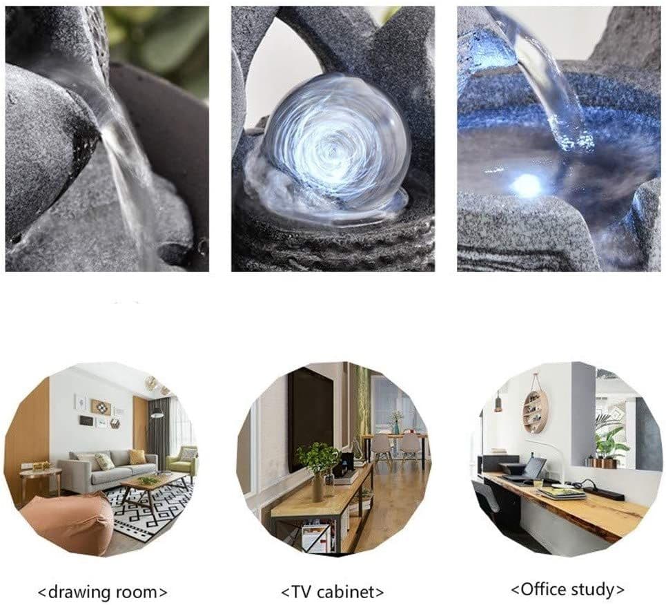 インテリア卓上噴水 シンプルな樹脂卓上噴水噴水風水噴水ギフト装飾工芸 室内噴水