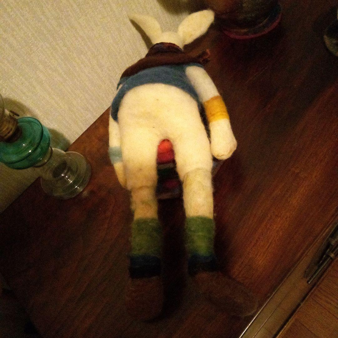 うさぎ　原毛フェルト　ウサギ　兎　ラビット　卯　ラパン　兔