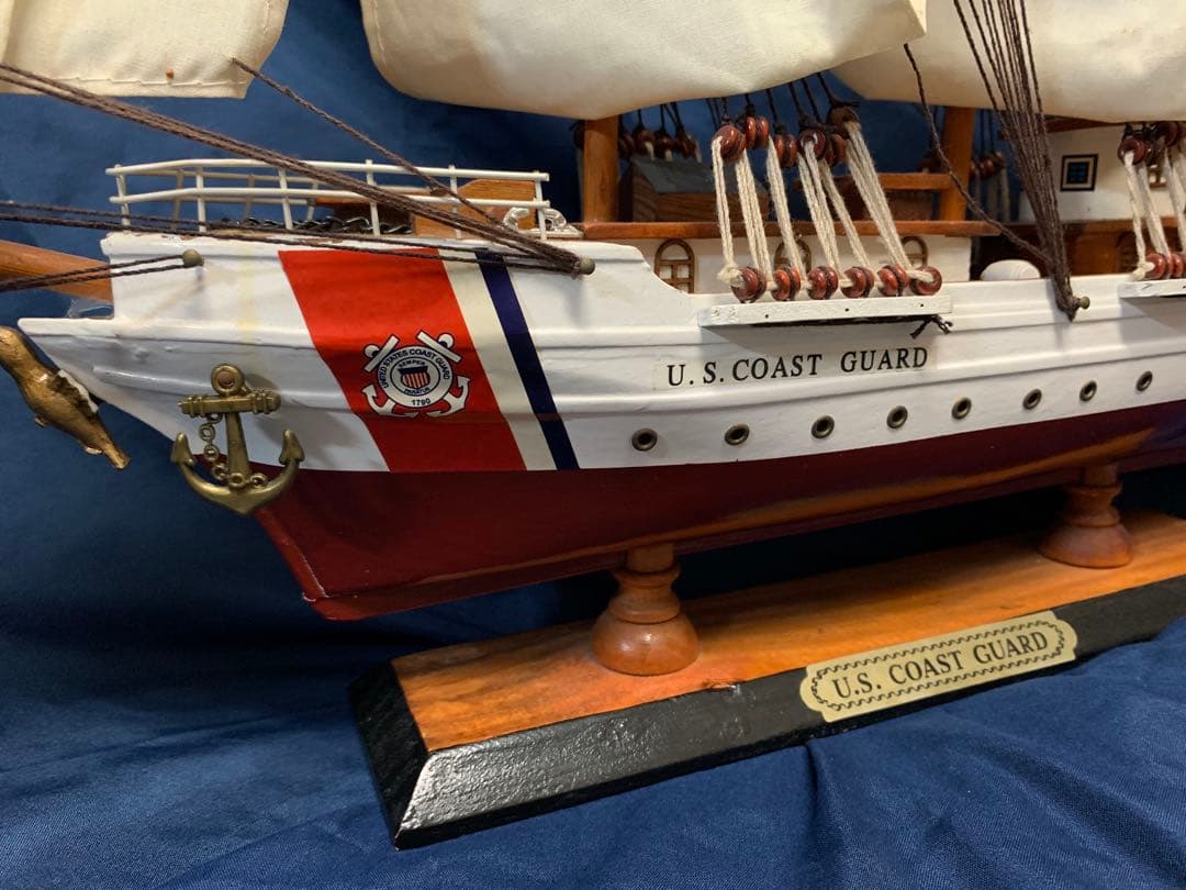 U.S. COAST GUARD 木製モデル船 約60cm