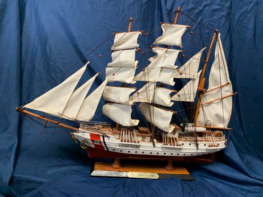 U.S. COAST GUARD 木製モデル船 約60cm