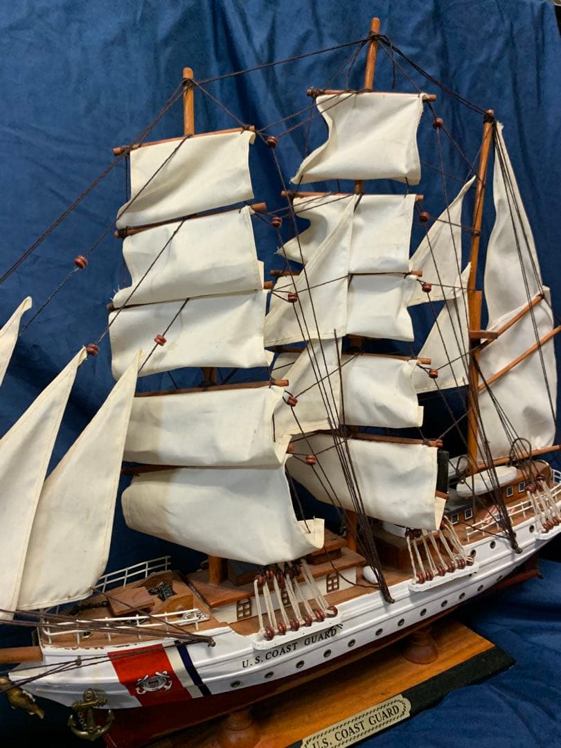 U.S. COAST GUARD 木製モデル船 約60cm