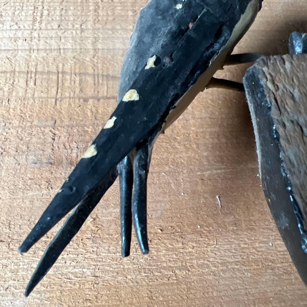 実家整理　イタリアアンティーク　壁掛けの燕　木彫