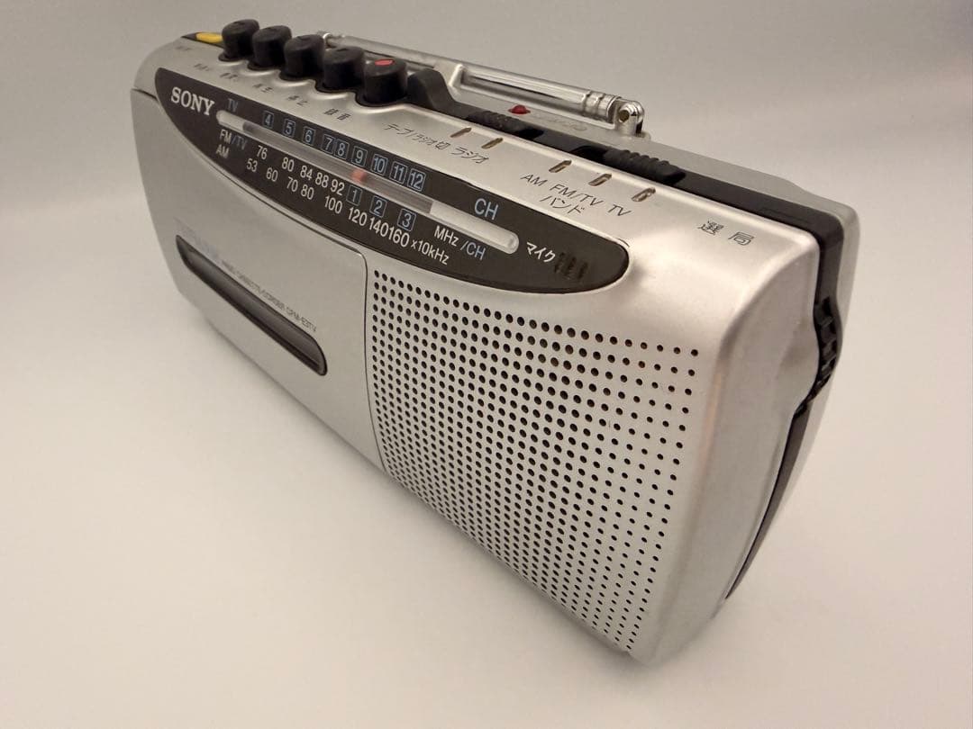 【動作確認済】SONY CFM-E3TV ラジカセ レトロ シルバー